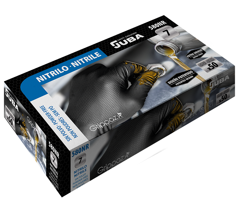 PROGRIP Gants jetables, Gants nitrile extra forts, Gant nitrile