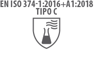 EN ISO 374-1:2016+A1:2018 TYPE C