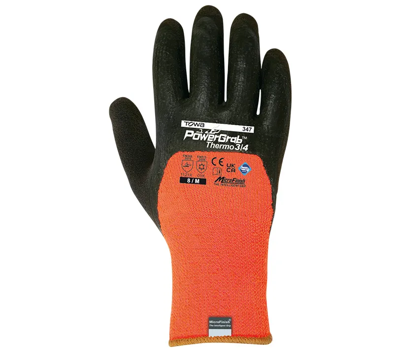 Gants en latex Towa - 347 POWER GRAB THERMO 3/4 Dorso Gants en latex Towa - 347 POWER GRAB THERMO 3/4 Dorso