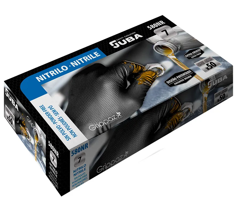 Gants en Nitrile GRIPPAZ® by JUBA® - 580NR GRIPPAZ Cartoncillo Gants en Nitrile GRIPPAZ® by JUBA® - 580NR GRIPPAZ Cartoncillo