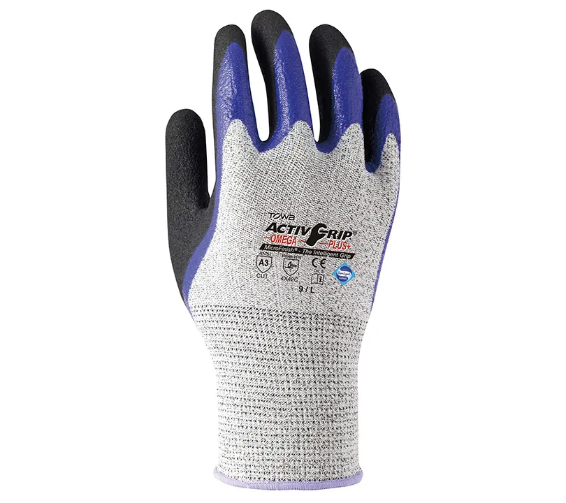 Nitrile Gloves Towa - AG541 ACTIVGRIP OMEGA Dorso