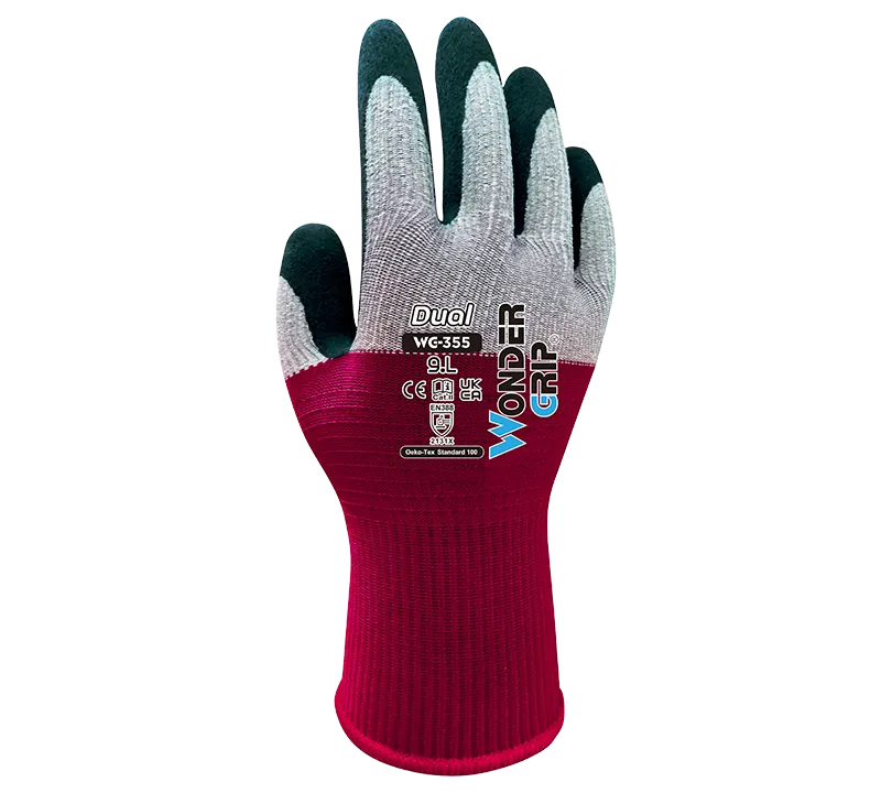 Luvas de látex Wonder Grip - HWG355 DUAL Dorso