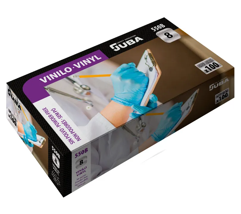 Guantes de vinilo Juba - 550B JUBA Cartoncillo Guantes de vinilo Juba - 550B JUBA Cartoncillo