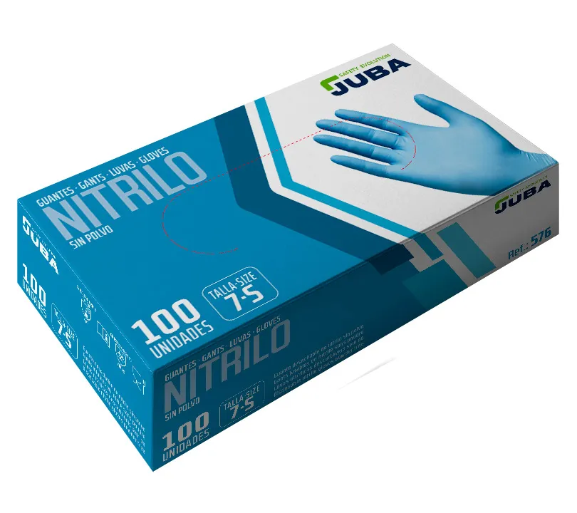 Guantes de nitrilo Juba - 576BL JUBA Cartoncillo
