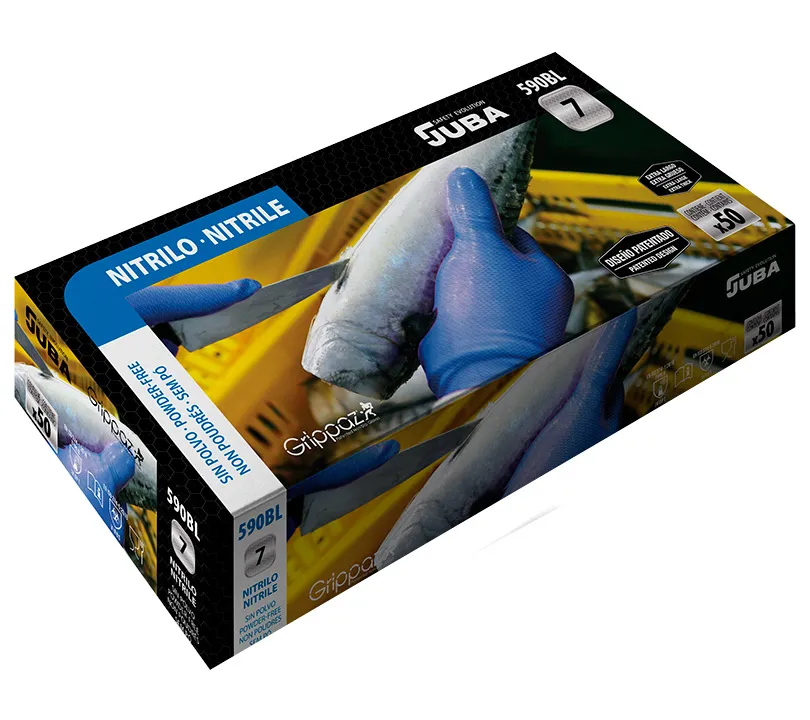 Guantes de nitrilo GRIPPAZ® by JUBA® - 590BL GRIPPAZ Cartoncillo