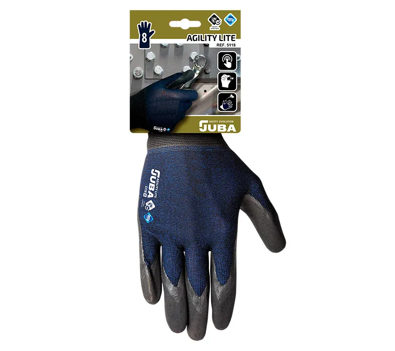 Luvas de Nitrilo Juba - H5118 AGILITY LITE Cartoncillo Luvas de Nitrilo Juba - H5118 AGILITY LITE Cartoncillo
