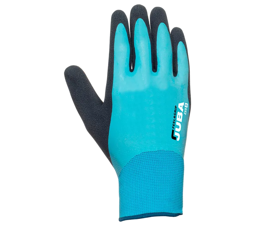 Latex Gloves Juba - H259 FEEL & GRIP SPLASH Detalle Latex Gloves Juba - H259 FEEL & GRIP SPLASH Detalle