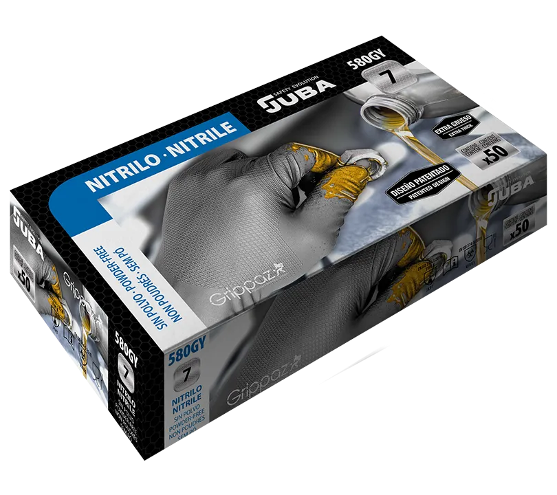 Nitrile Gloves GRIPPAZ® by JUBA® - 580GY GRIPPAZ Detalle
