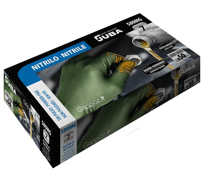 Nitrile Gloves GRIPPAZ® by JUBA® - 580MG GRIPPAZ Detalle