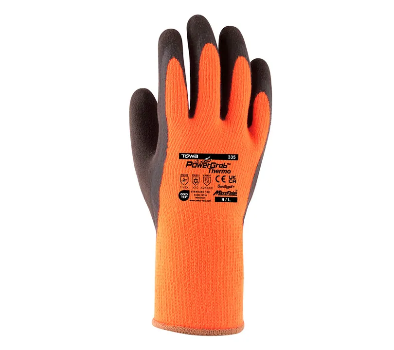 Latex Gloves Towa - 335 POWER GRAB THERMO Dorso Latex Gloves Towa - 335 POWER GRAB THERMO Dorso