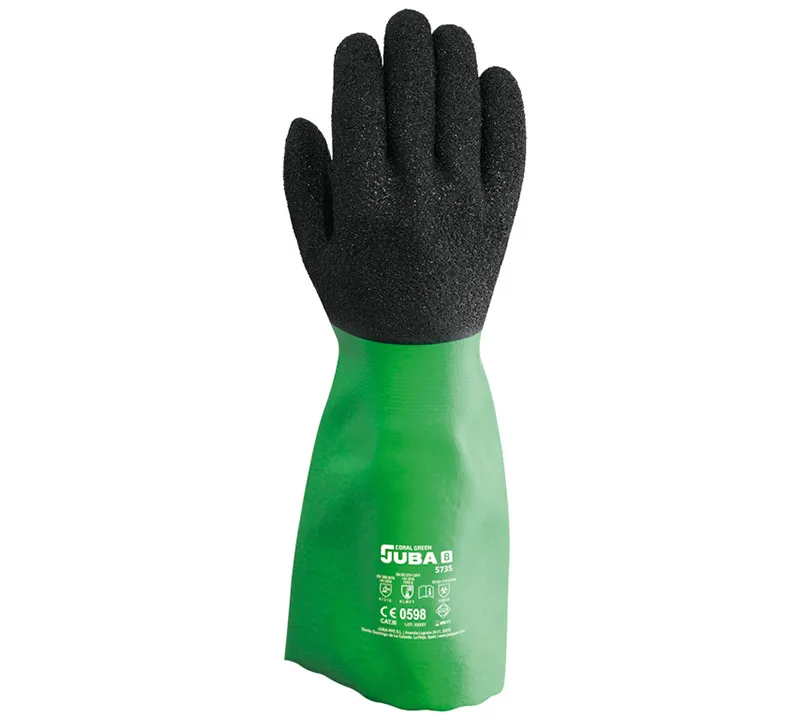PVC Gloves Juba - 5735 CORAL GREEN Dorso