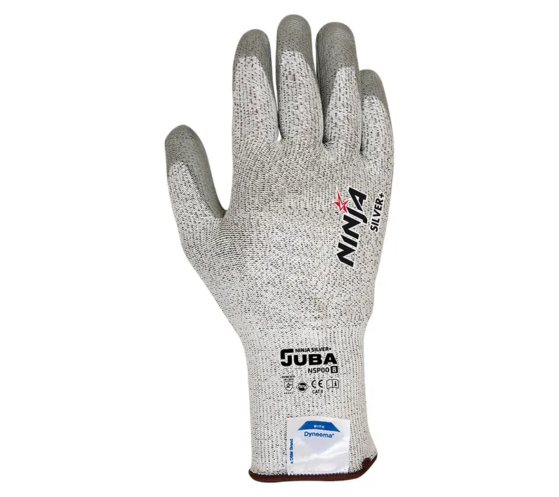 PU Gloves Juba - NSP00 NINJA SILVER PLUS Dorso PU Gloves Juba - NSP00 NINJA SILVER PLUS Dorso