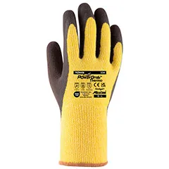 guantes de trabajo amarillos y negros