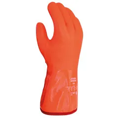 guante naranja juba de procesamineto de alimentos