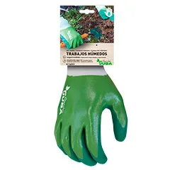 guante para trabajos humedos verde