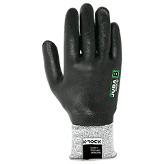 guante juba k rock negro y gris