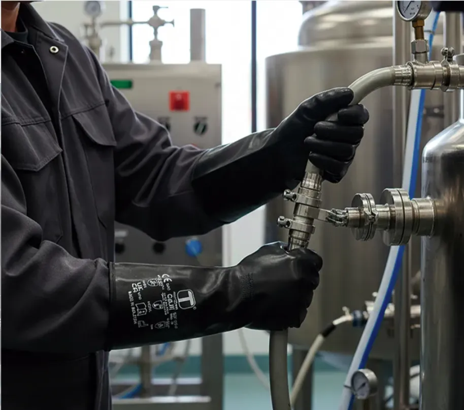 Guantes de butilo: máxima protección frente a gases, vapores y productos químicos