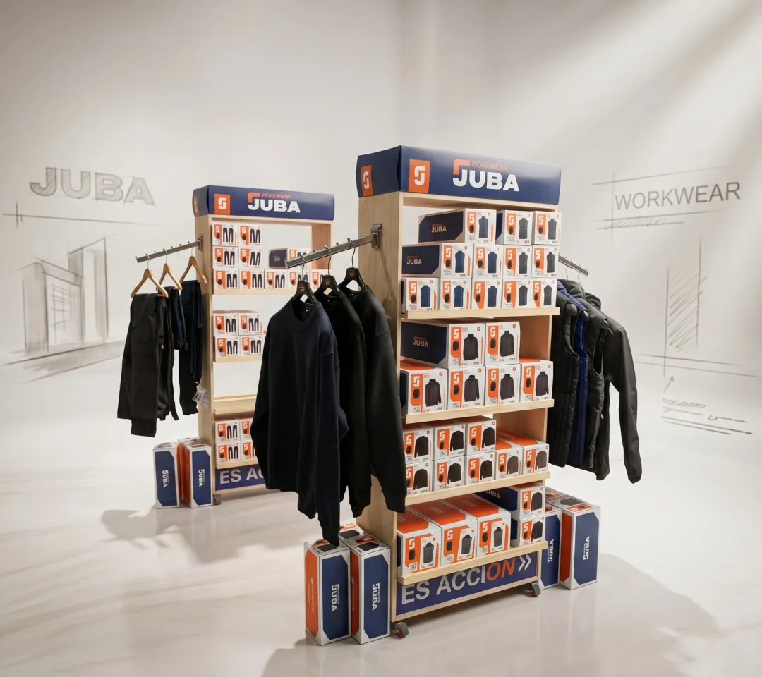 Transformación del punto de venta de Juba Workwear