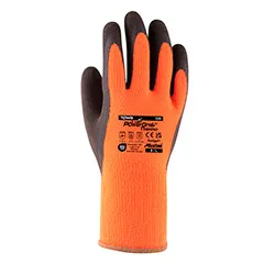 guantes de trabajo naranja y negros