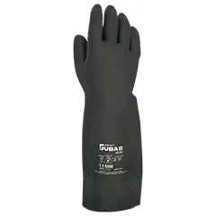 guante largo negro de latex