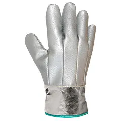 guante gris metal