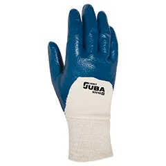 guante azul y blanco
