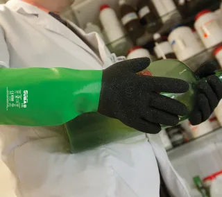 PVC Gloves Juba - 5735 CORAL GREEN Uso